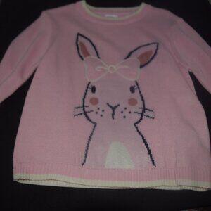 Pink Easter bunny sweater 4T Way to celebrate NWOT